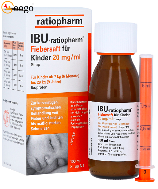 IBU-ratiopharm fever juice for children 20mg/ml (100 ml)